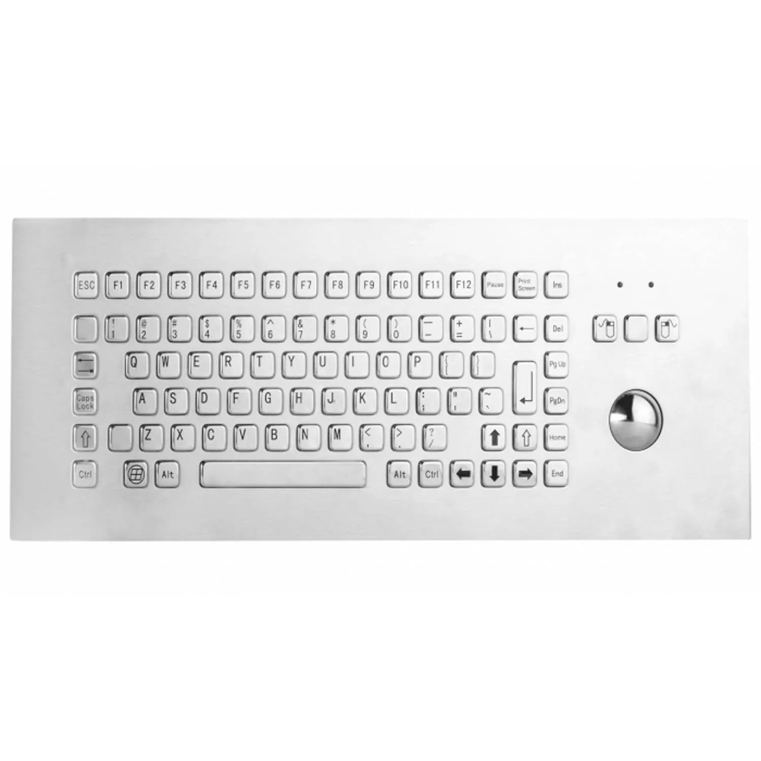 Rugged panel mount keyboard WITH TRACKBALL KB-000-NW0S0T3 embedded
