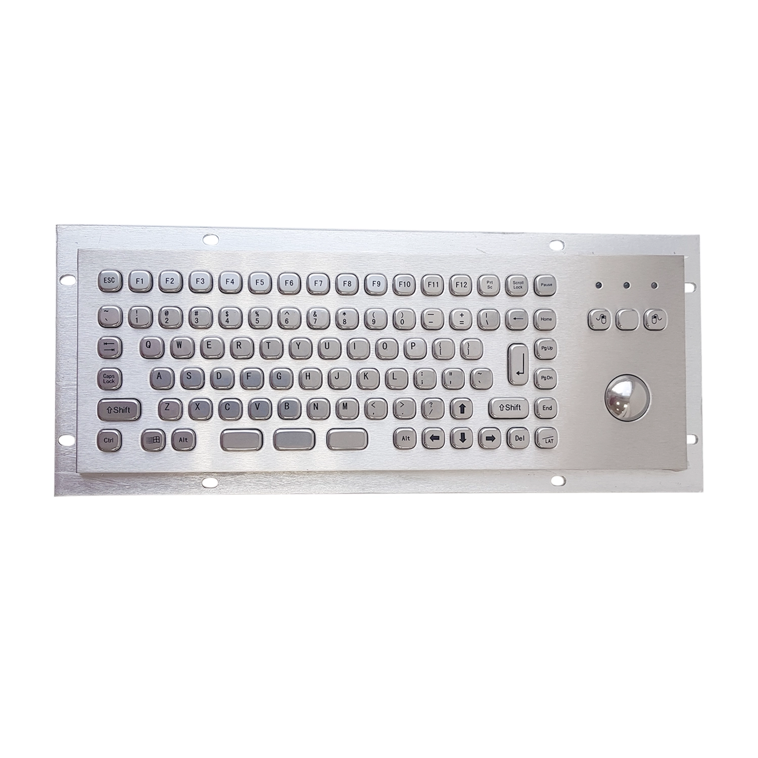 Rugged panel mount keyboard with trackball KB-000-NW0S0T5 MINI
