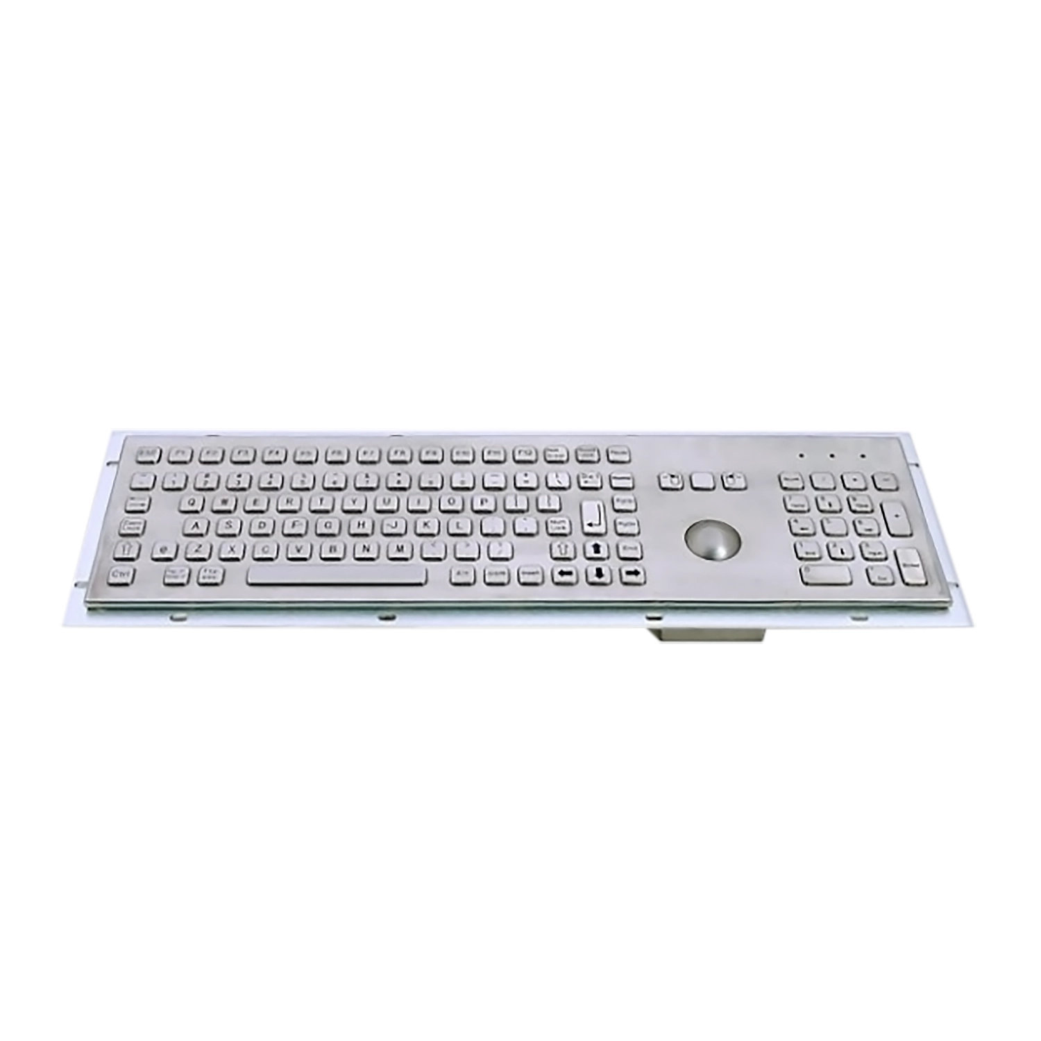Rugged panel mount keyboard with trackball KB-000-NW0S0T6